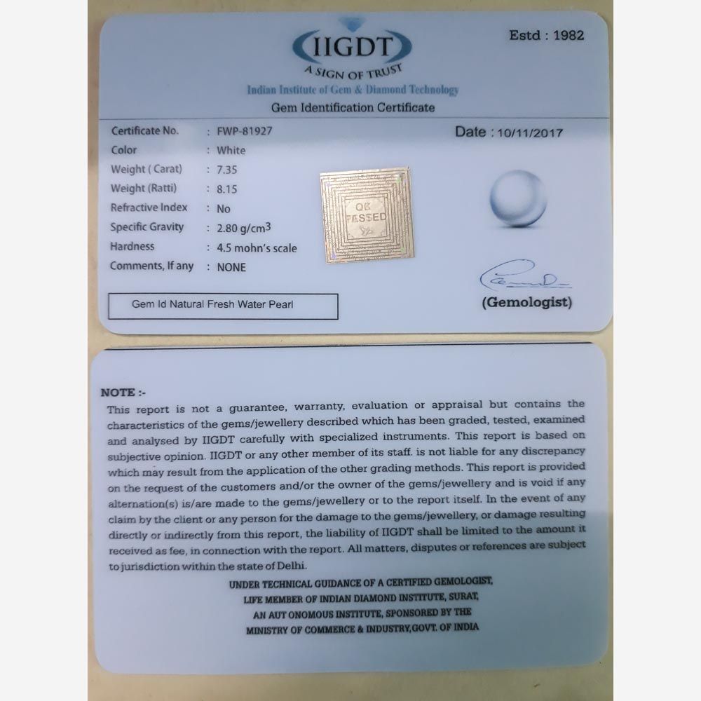 7.35/CT Natural Fresh Water Pearl
