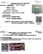 Load image into Gallery viewer, 5.60/CT Natural Panna Stone with Govt. Lab Certificate
