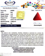 Load image into Gallery viewer, 3.83 Ratti Italian triangular Red Coral-(1054)