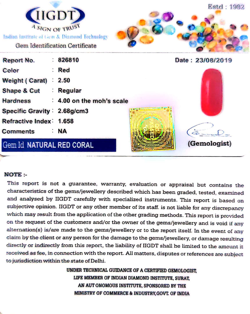 2.50/CT Natural Italian Moonga