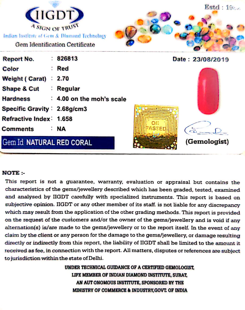 2.70/CT Natural Italian Moonga