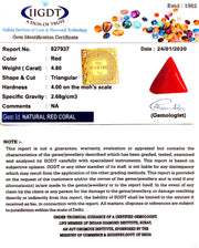 5.33 Ratti Natural Italian Triangular Moonga-(1054)