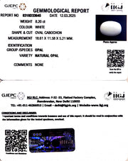 8.20/CT Natural Opal with Govt. Lab Certificate