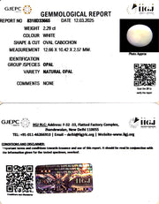 2.29/CT Natural Opal with Govt. Lab Certificate