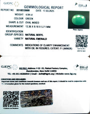 4.94/CT Natural Panna Stone with Govt. Lab Certificate