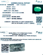 Load image into Gallery viewer, 5.66/CT Natural Panna Stone with Govt. Lab Certificate