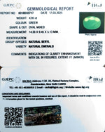 Load image into Gallery viewer, 4.95/CT Natural Panna Stone with Govt. Lab Certificate