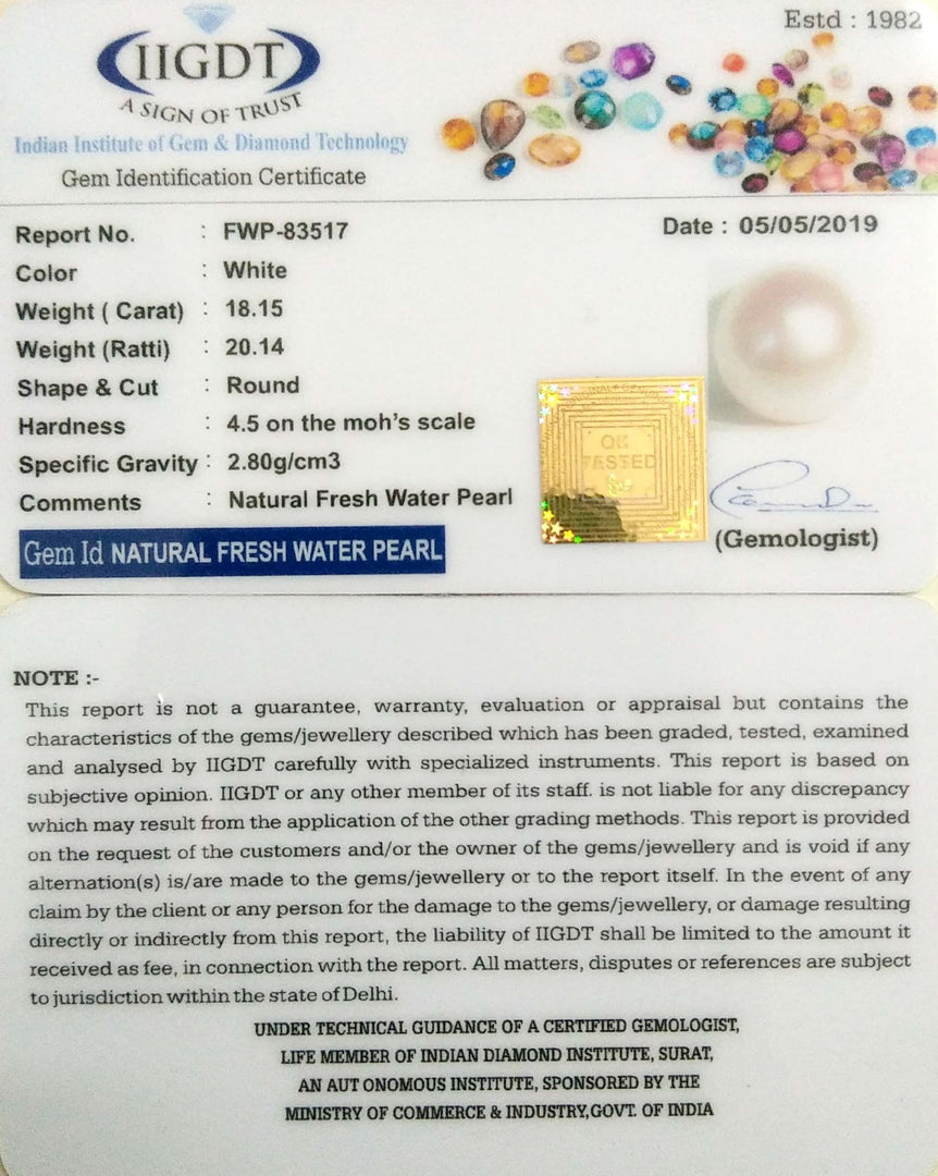 18.15/CT NATURAL FRESH WATER PEARL