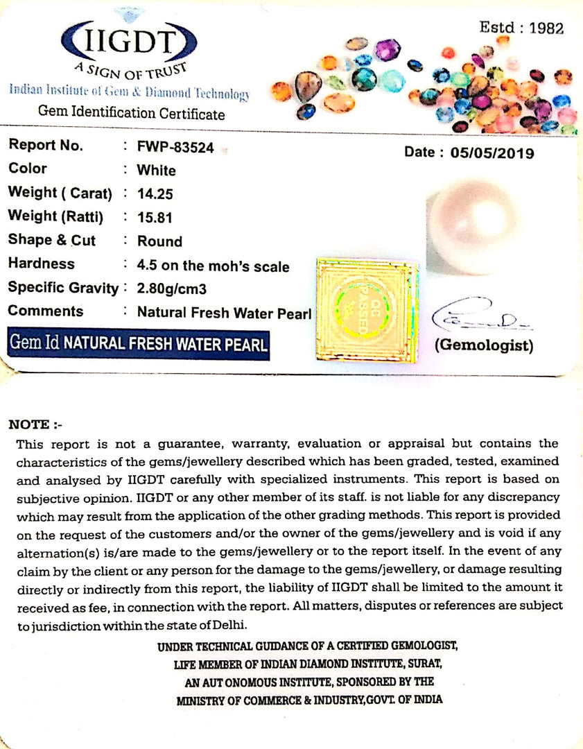 14.25/CT NATURAL FRESH WATER PEARL