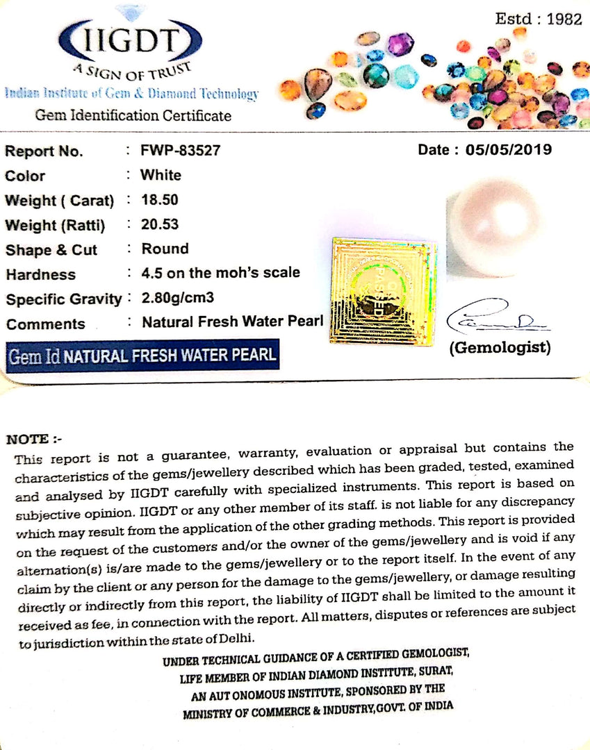 18.50/CT NATURAL FRESH WATER PEARL