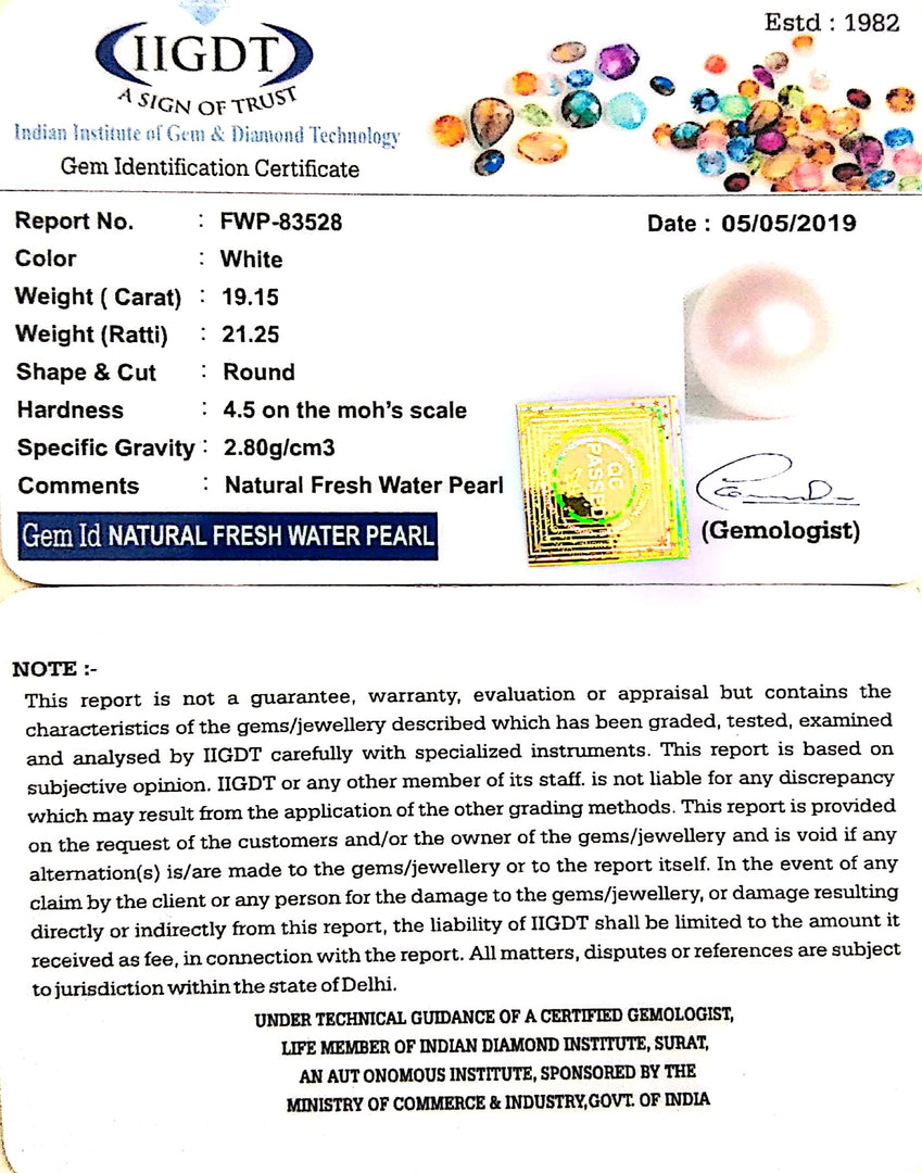 19.15/CT NATURAL FRESH WATER PEARL