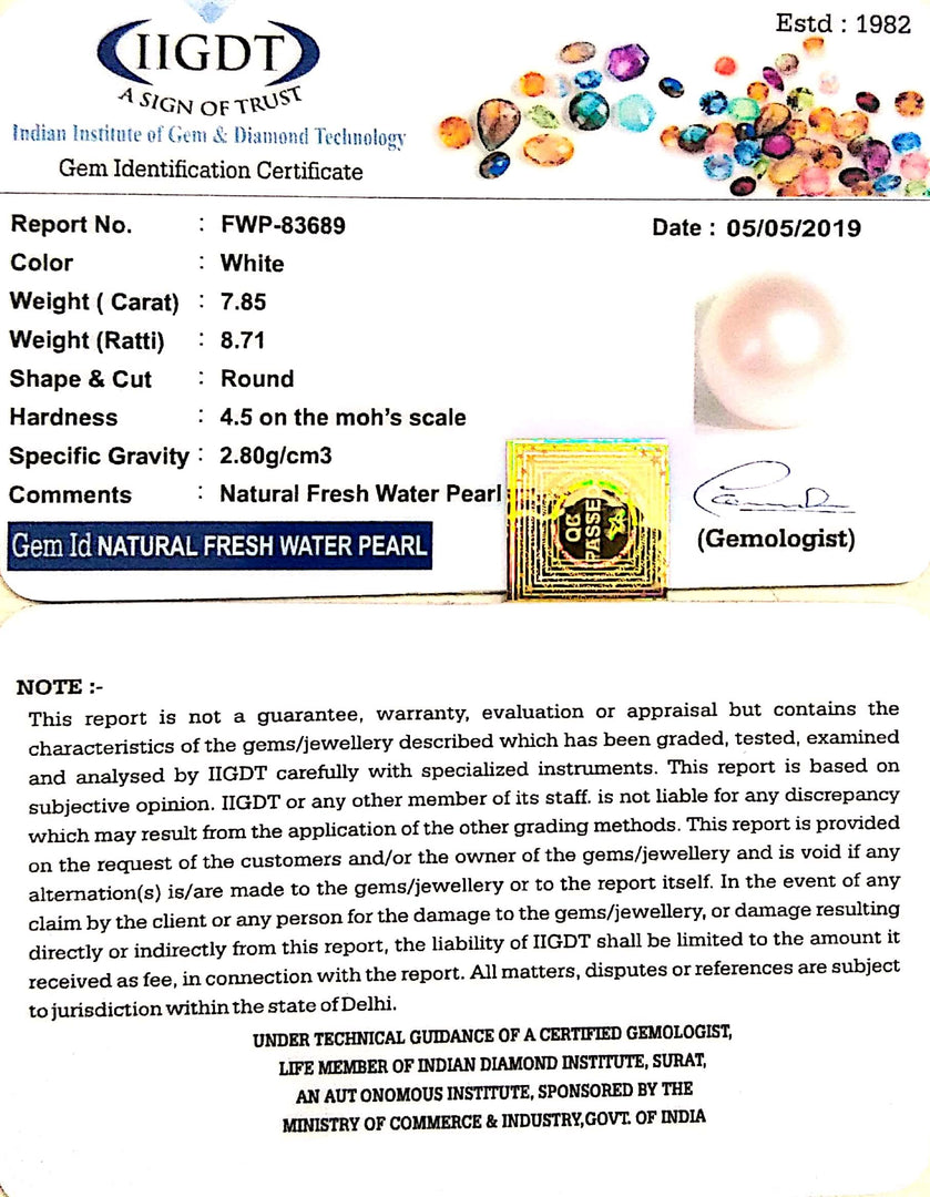 8.72 RATTI NATURAL FRESH WATER PEARL
