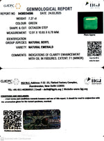 Load image into Gallery viewer, 7.27/CT Natural Panna Stone with Govt. Lab Certificate