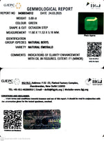 Load image into Gallery viewer, 5.69/CT Natural Panna Stone with Govt. Lab Certificate