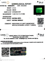 Load image into Gallery viewer, 5.73/CT Natural Panna Stone with Govt. Lab Certificate