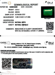 5.56/CT Natural Panna Stone with Govt. Lab Certificate