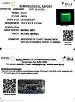 Load image into Gallery viewer, 6.54/CT Natural Panna Stone with Govt. Lab Certificate