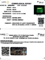 Load image into Gallery viewer, 4.69/CT Natural Panna Stone with Govt. Lab Certificate