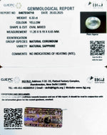 Load image into Gallery viewer, 6.33/CT Natural Yellow Sapphire With Govt Lab Certificate