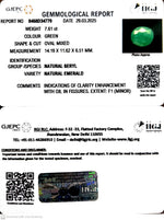 Load image into Gallery viewer, 7.61/CT Natural Panna Stone with Govt. Lab Certificate (1665)
