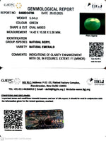 Load image into Gallery viewer, 5.54/CT Natural Panna Stone with Govt. Lab Certificate (4551)