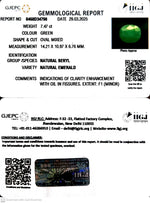 Load image into Gallery viewer, 7.47/CT Natural Panna Stone with Govt. Lab Certificate