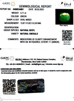 Load image into Gallery viewer, 5.71/CT Natural Panna Stone with Govt. Lab Certificate