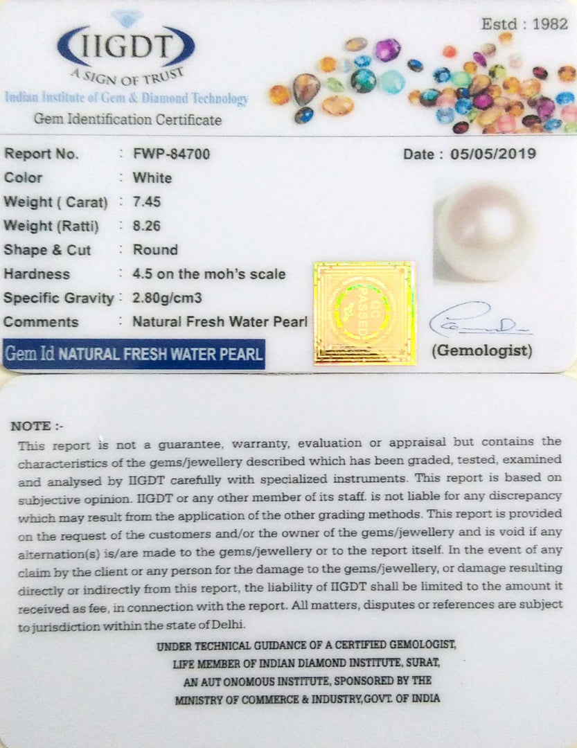 7.45/CT NATURAL FRESH WATER PEARL