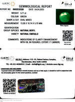 Load image into Gallery viewer, 5.71/CT Natural Panna Stone with Govt. Lab Certificate