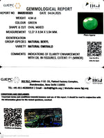 Load image into Gallery viewer, 4.94/CT Natural Panna Stone with Govt. Lab Certificate