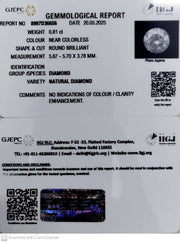 0.81/Cents Natural Diamond with Govt. Lab Certificate-140000
