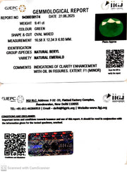 9.41/CT Natural Panna Stone with Govt. Lab Certificate (4551)