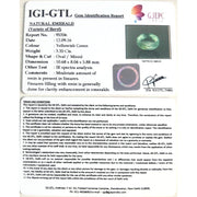 3.35/CT Natural Panna Stone with Govt. Lab Certificate (89910)