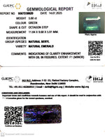 Load image into Gallery viewer, 5.60/CT Natural Panna Stone with Govt. Lab Certificate (45510)