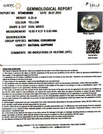 Load image into Gallery viewer, 6.33/CT Natural Yellow Sapphire With Govt Lab Certificate (23310)