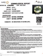 Load image into Gallery viewer, 4.03/CT Natural Yellow Sapphire With Govt Lab Certificate (23310)