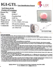 4.98 Ratti Natural Neo Burma Ruby with Govt Lab Certificate-(4551)