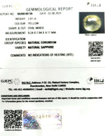 Load image into Gallery viewer, 2.81/CT Natural Yellow Sapphire With Govt Lab Certificate (23310)