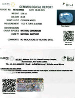 Load image into Gallery viewer, 5.66/CT Natural Blue Sapphire with Govt Lab Certificate (8991)