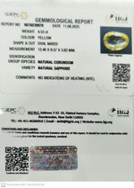 Load image into Gallery viewer, 4.53/CT Natural Yellow Sapphire With Govt Lab Certificate (34410)