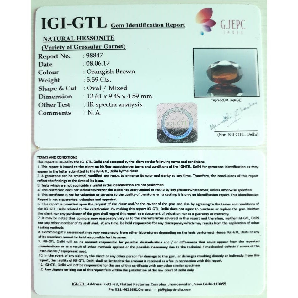 6.21 Ratti Gomed with Govt. Lab Certificate-(1100)