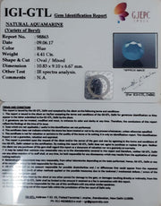 4.41/CT Natural Aquamarine with Govt Lab Certificate-1221