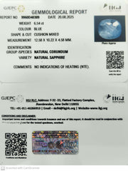 6.54/CT Natural Blue Sapphire with Govt Lab Certificate (16650)