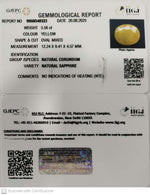 Load image into Gallery viewer, 5.56/CT Natural Yellow Sapphire With Govt Lab Certificate (1221)