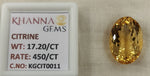Load image into Gallery viewer, 17.20/Carat Natural Triangular Citrine Stone-450