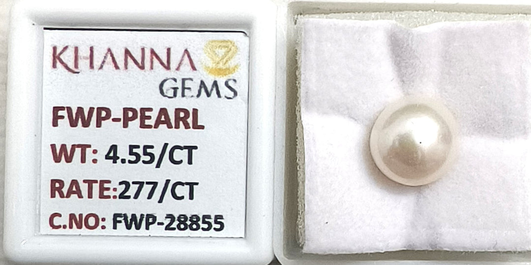 4.55/CT Round Fresh Water Pearl With Lab Certificate