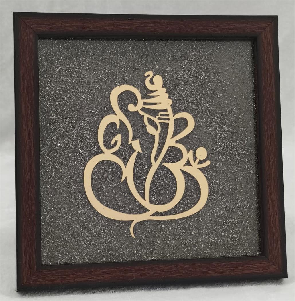 GANESH PHOTO FRAMEON RAW PYRITE