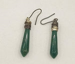Load image into Gallery viewer, 6.30/GM JADE SILVER EAR RINGS (525)
