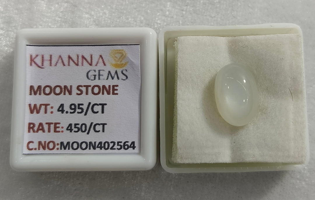 4.95/CT Natural Moon Stone with Govt. Lab Certificate