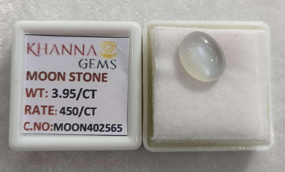 3.95/CT Moon Stone with Govt. Lab Certificate (450)